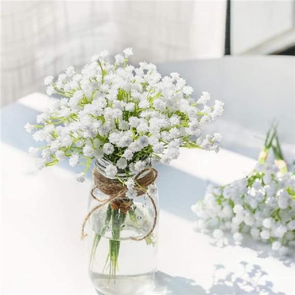 10PCS 30 Bunches White Babys Breath Flowers Artificial White Fake Flowers - Picture 6 of 6
